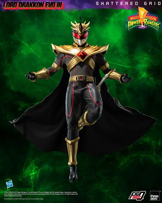 Mighty Morphin Power Rangers Shattered Grid FigZero Action Figure 1/6 Lord Drakkon Evo III 30 cm - threezero