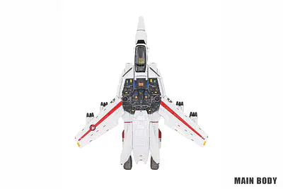 Kids Logic Mini Metal 002 Robotech Veritech VF-1J (Fighter Mode) Die-Cast Model - alternate view