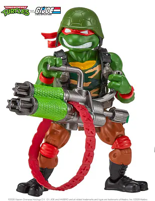 Teenage Mutant Ninja Turtles x G.I. Joe Crossover Classics Action Figure Raphael x Roadblock 12 cm