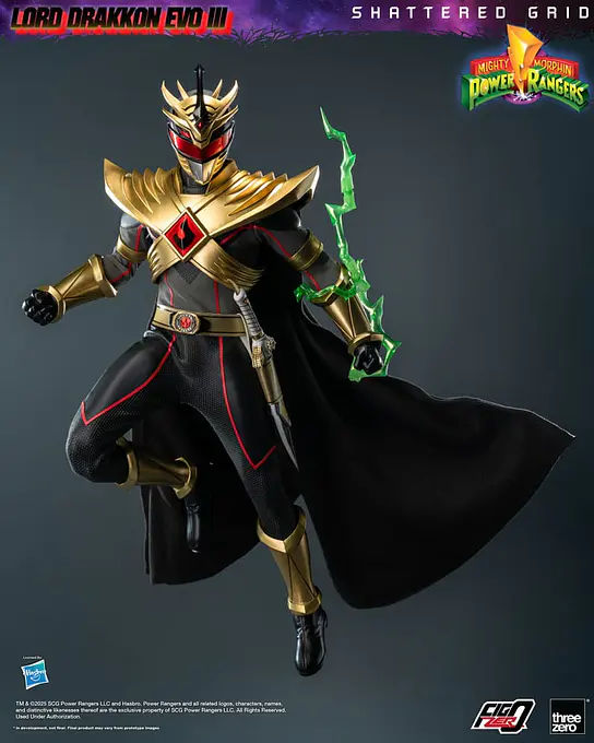 Mighty Morphin Power Rangers Shattered Grid FigZero Action Figure 1/6 Lord Drakkon Evo III 30 cm - threezero photo 9