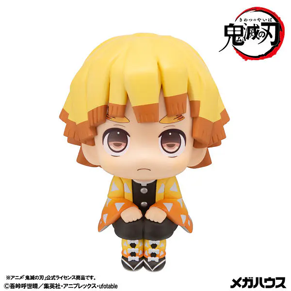 Demon Slayer Look Up PVC Figure Set Zenitsu Agatsuma (Grumpy Ver.) and Kaigaku with Bonus Cushions | MegaHouse photo 3
