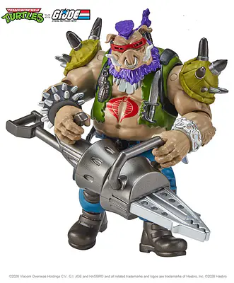 Teenage Mutant Ninja Turtles x G.I. Joe Crossover Classics Action Figure Bebop x Dreadnok Ripper 12 cm