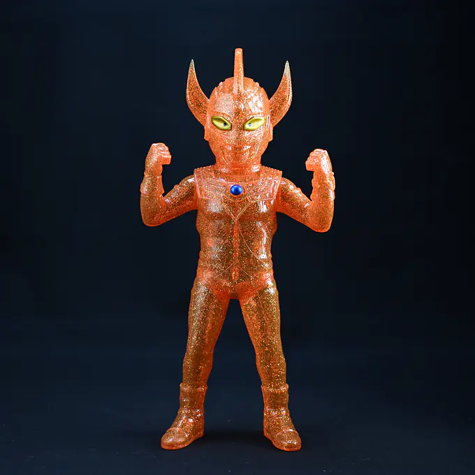 Ultraman Taro Orange Gold Glitter Ultra Dynamite Version Sofubi Figure | Planet-X