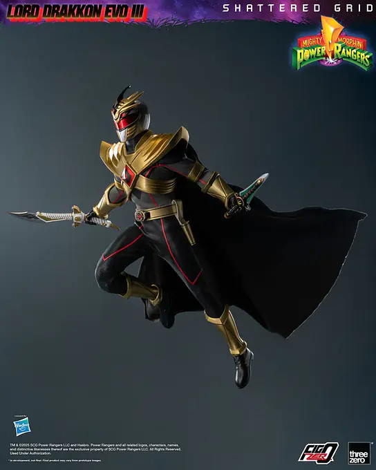 Mighty Morphin Power Rangers Shattered Grid FigZero Action Figure 1/6 Lord Drakkon Evo III 30 cm - threezero photo 7