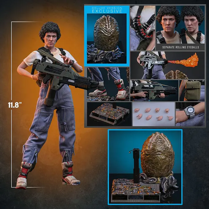 Alien Ellen Ripley 1/6 Action Figure - Hot Toys Movie Masterpiece Deluxe Version 30 cm photo 19