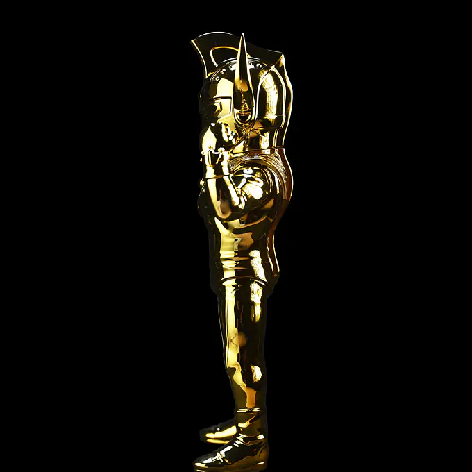 Ultraman Taro Gold Chrome Ultra Dynamite Pose Version Sofubi Figure | Planet-X photo 3
