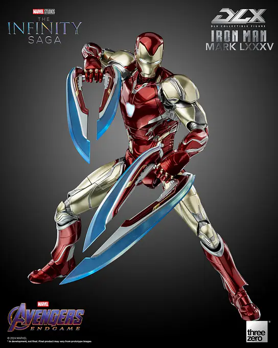 Iron Man Mark 85 swinging the Energy Blade in an action pose