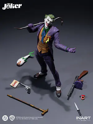 DC Comics The Joker 1/12 Action Figure | INART - alternate view