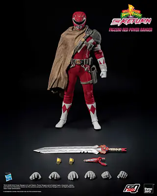Mighty Morphin Power Rangers: The Return FigZero 1/6 Red Power Ranger Figure | threezero - alternate view