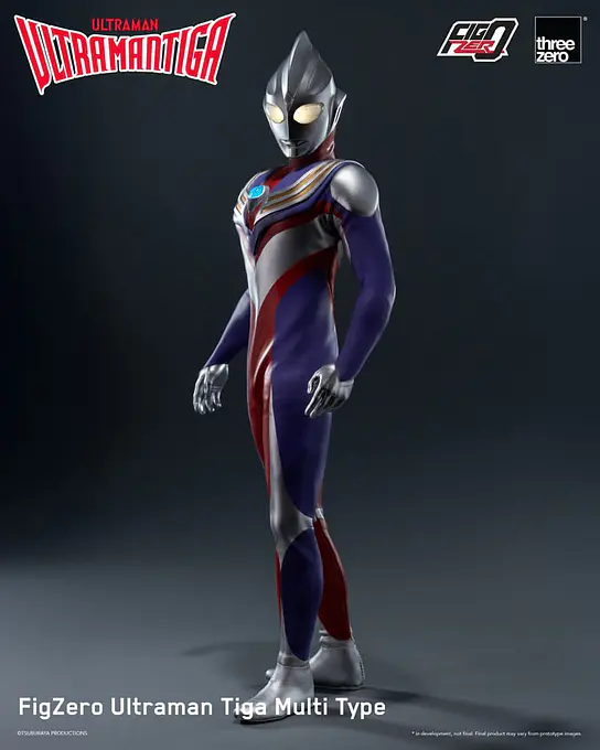threezero FigZero Ultraman Tiga Multi Type figure, side view