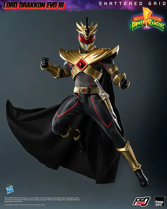 Mighty Morphin Power Rangers Shattered Grid FigZero Action Figure 1/6 Lord Drakkon Evo III 30 cm - threezero photo 5