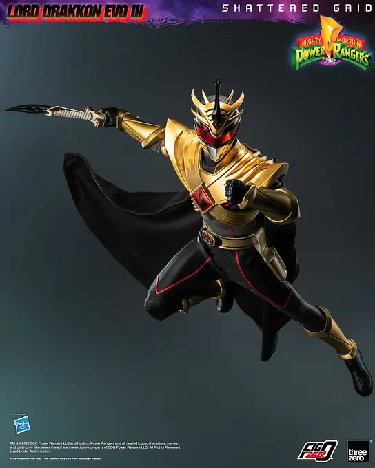 Mighty Morphin Power Rangers Shattered Grid FigZero Action Figure 1/6 Lord Drakkon Evo III 30 cm - threezero photo 11