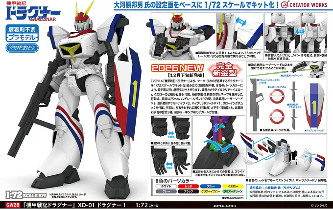 Metal Armor Dragonar XD-01 Dragonar-1 Model Kit 1/72 | Hasegawa photo 12