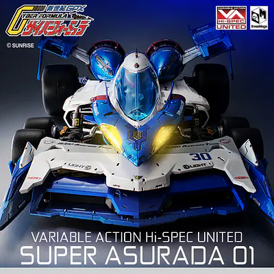 Super Asurada 01 Variable Action Hi-Spec United Future GPX Cyber Formula Vehicle - threeMega