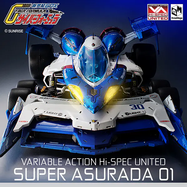 Super Asurada 01 Variable Action Hi-Spec United Future GPX Cyber Formula Vehicle - threeMega