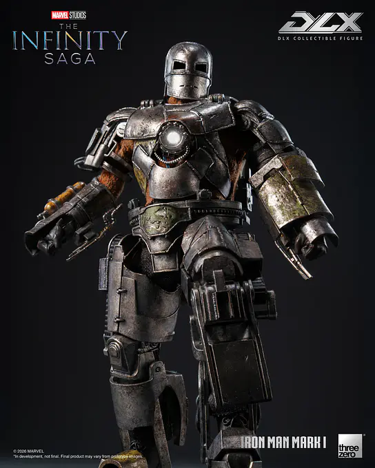 Close-up of the Mark 1 helmet, chest and Arc Reactor