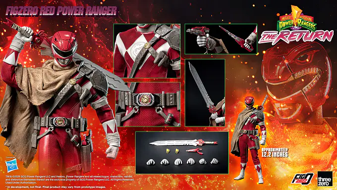 Mighty Morphin Power Rangers: The Return FigZero 1/6 Red Power Ranger Figure - threezero photo 16