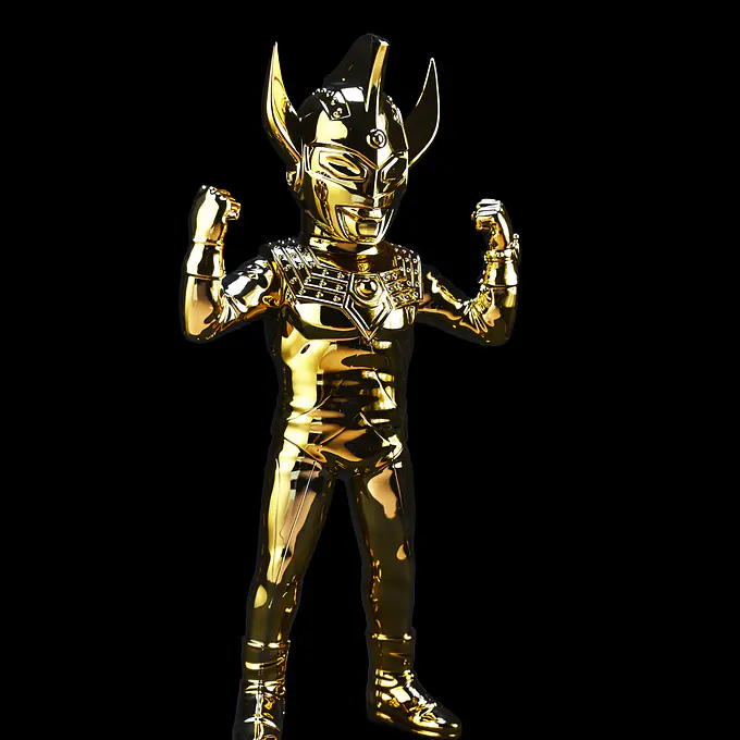 Ultraman Taro Gold Chrome Ultra Dynamite Pose Version Sofubi Figure | Planet-X photo 8