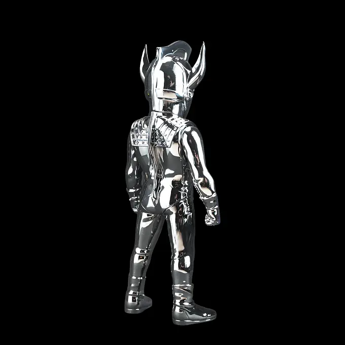 Ultraman Taro Silver Chrome Version Sofubi Figure | Planet-X photo 6
