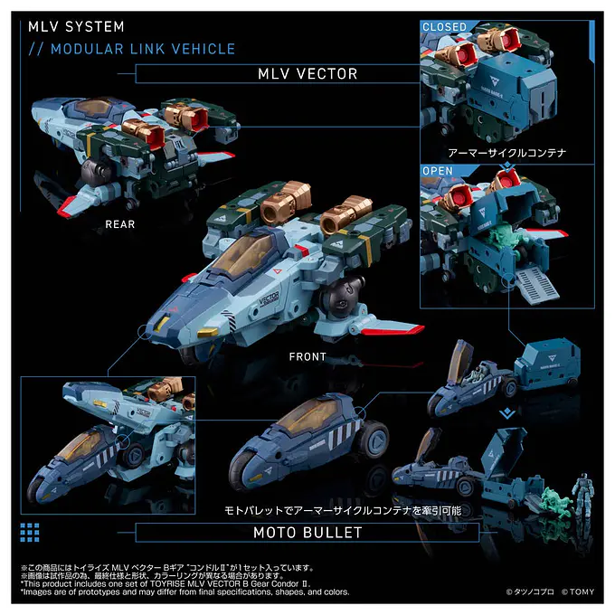 Genesis Climber Mospeada Toyrise Action Figure MLV Vector B-Gear Condor II | Takara Tomy photo 4