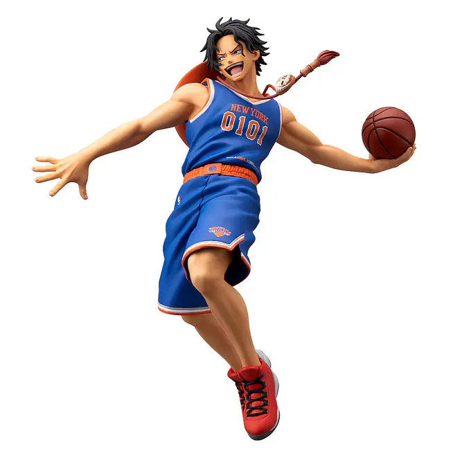 One Piece x NBA Master Stars Piece Portgas D. Ace New York Knicks Figure | Banpresto