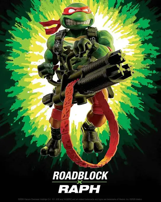 Teenage Mutant Ninja Turtles x G.I. Joe Raphael x Roadblock Action Figure 12 cm - Crossover Classics photo 2