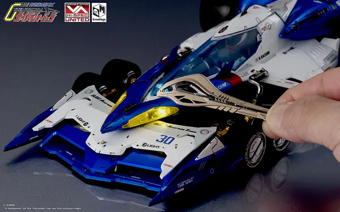 Super Asurada 01 Variable Action Hi-Spec United Future GPX Cyber Formula Vehicle - threeMega photo 22
