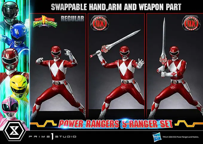 Mighty Morphin Power Rangers Premium Masterline Set of 5 Statues 1/4 Deluxe Bonus Version 62 cm - Prime 1 Studio photo 5
