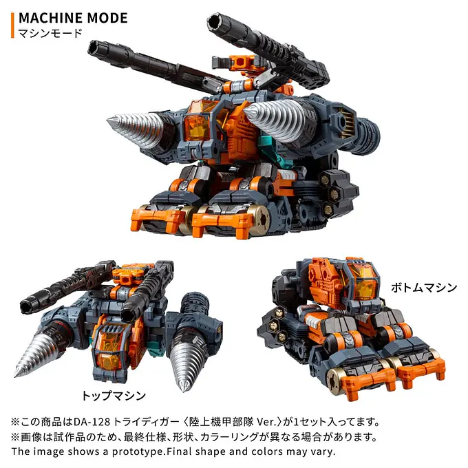 Diaclone DA-128 Tridigger (Ground Armored Unit Ver.) Action Figure | Takara Tomy photo 5