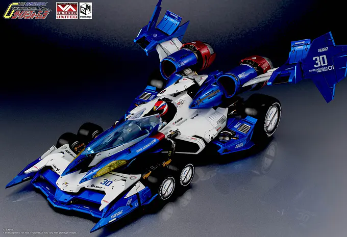 Super Asurada 01 Variable Action Hi-Spec United Future GPX Cyber Formula Vehicle - threeMega photo 23