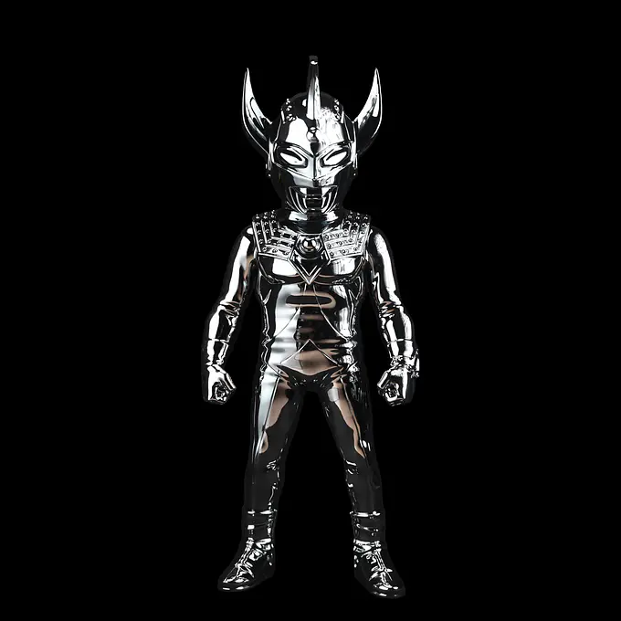 Ultraman Taro Silver Chrome Version Sofubi Figure | Planet-X