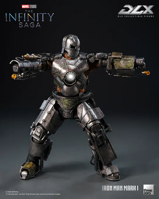 Iron Man Mark 1 with both arms extended