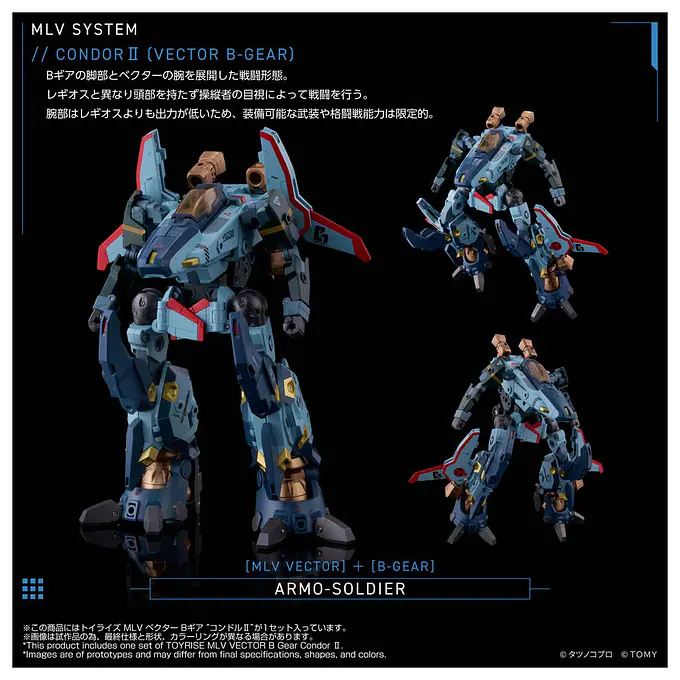 Genesis Climber Mospeada Toyrise Action Figure MLV Vector B-Gear Condor II | Takara Tomy photo 10