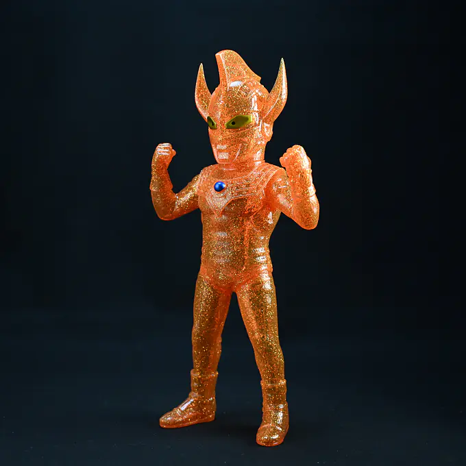 Ultraman Taro Orange Gold Glitter Ultra Dynamite Version Sofubi Figure | Planet-X photo 2