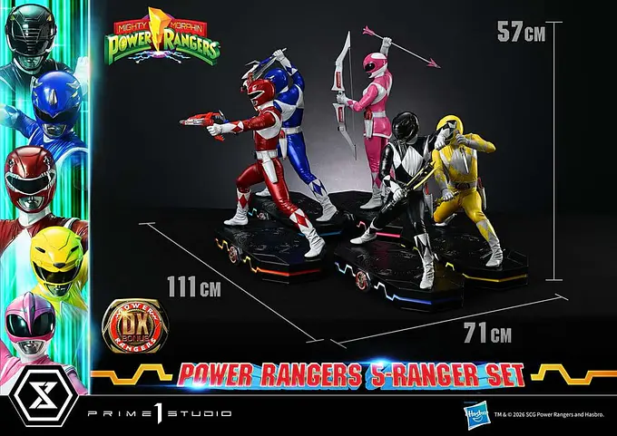 Mighty Morphin Power Rangers Premium Masterline Set of 5 Statues 1/4 Deluxe Bonus Version 62 cm - Prime 1 Studio photo 10