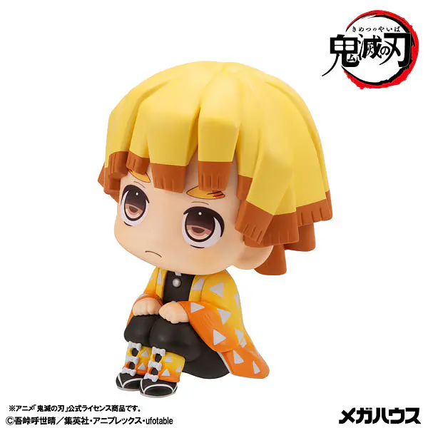 Demon Slayer Look Up PVC Figure Set Zenitsu Agatsuma (Grumpy Ver.) and Kaigaku with Bonus Cushions | MegaHouse photo 7