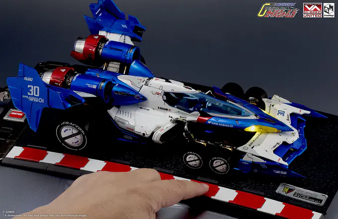 Super Asurada 01 Variable Action Hi-Spec United Future GPX Cyber Formula Vehicle - threeMega photo 21