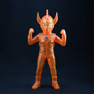 Ultraman Taro Orange Gold Glitter Ultra Dynamite Version Sofubi Figure | Planet-X
