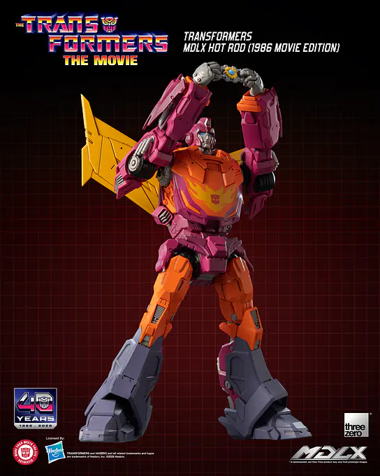 Hot Rod with one arm raised overhead