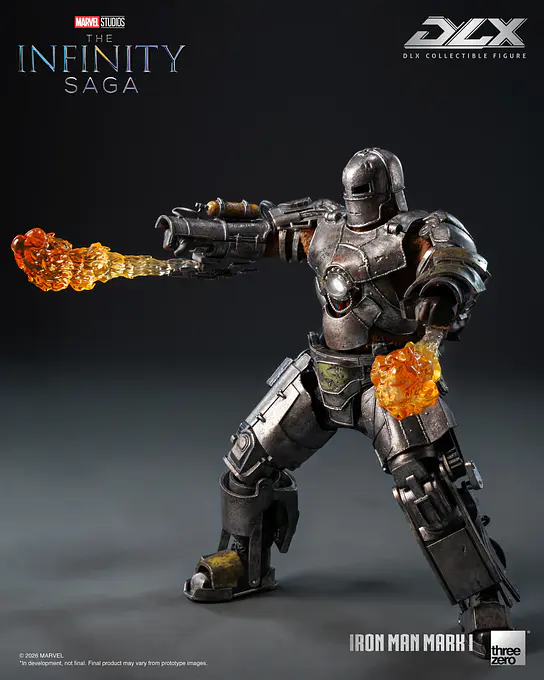 Iron Man Mark 1 firing flames from both arms