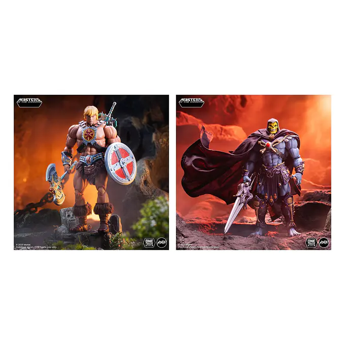 Masters of the Universe 200X He-Man and Skeletor 1/12 Scale Figure Set | Mondo