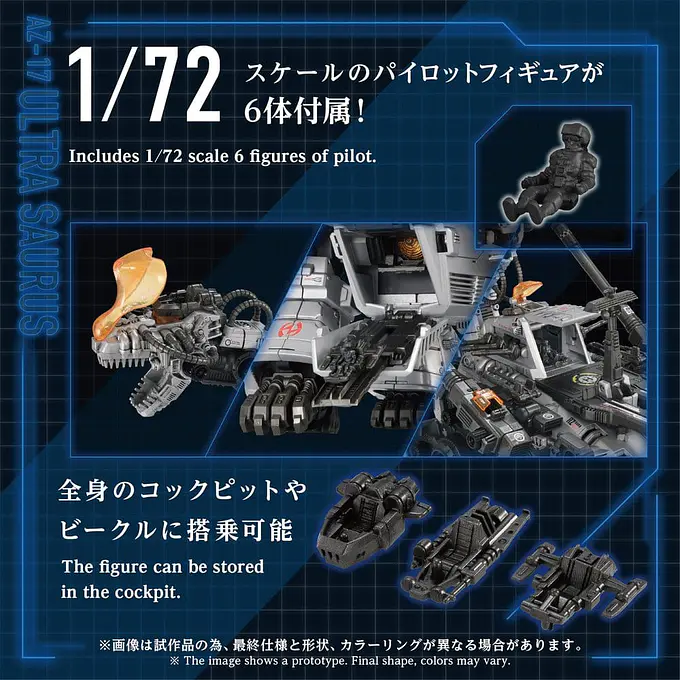 Zoids Plastic Model 1/72 AZ-17 Ultra Saurus 58 cm Model Kit - Takara Tomy photo 11