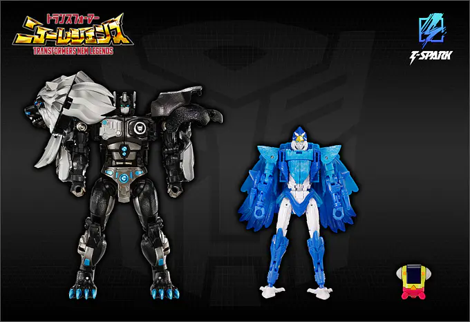 Transformers New Legends NL-09 Dark Amber Leo Prime and Blue Bolt Figure Set | Takara Tomy photo 2