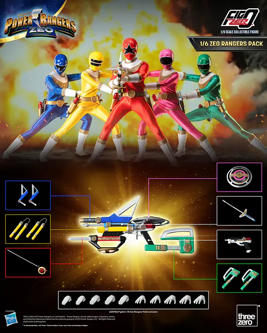 Power Rangers Zeo FigZero 1/6 Zeo Power Rangers Pack Figures - threezero photo 18