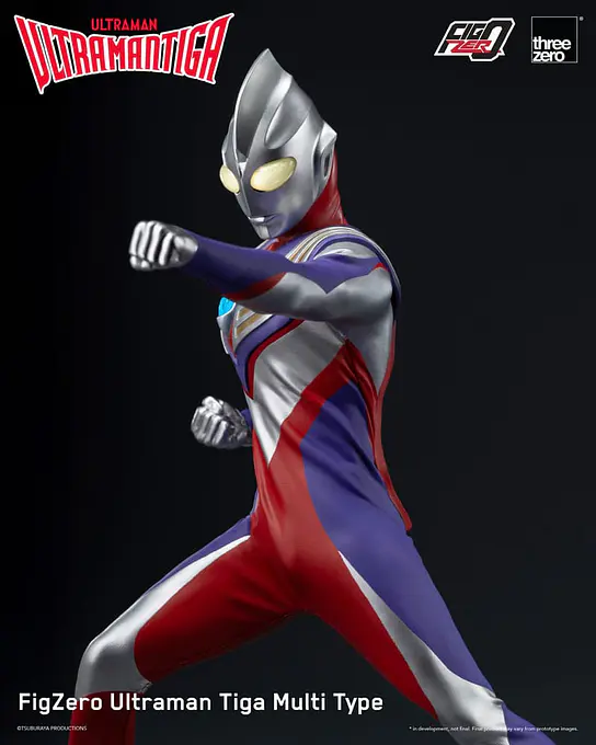 threezero FigZero Ultraman Tiga Multi Type figure throwing a punch