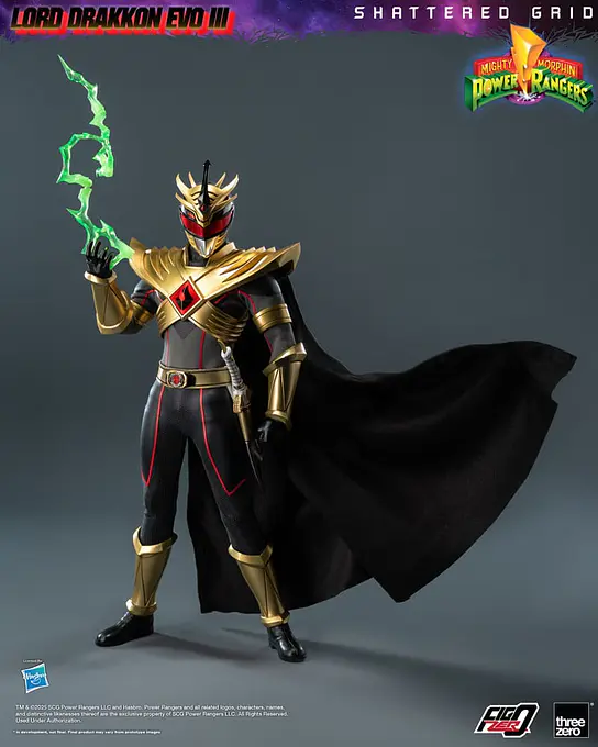 Mighty Morphin Power Rangers Shattered Grid FigZero Action Figure 1/6 Lord Drakkon Evo III 30 cm - threezero photo 3