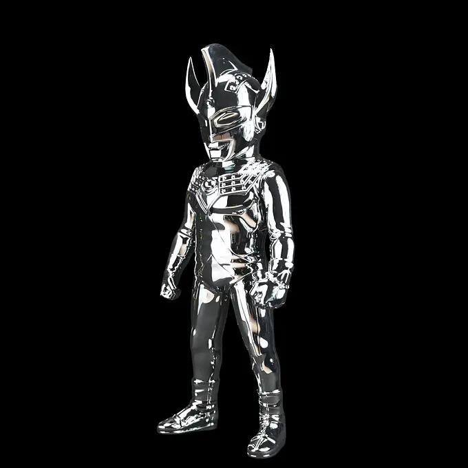 Ultraman Taro Silver Chrome Version Sofubi Figure | Planet-X photo 2