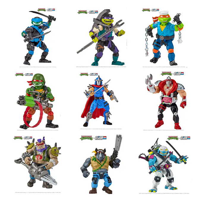 Teenage Mutant Ninja Turtles x G.I. Joe Crossover Classics Complete Figure Set 12 cm | Playmates Toys