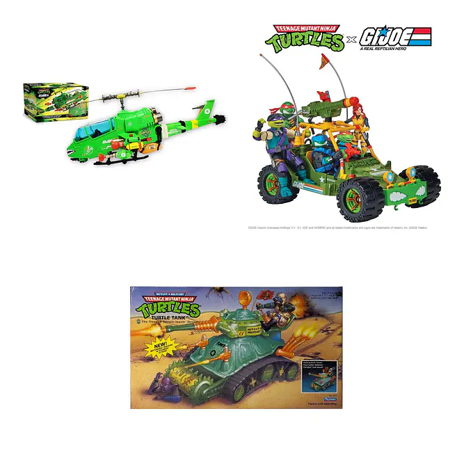 Teenage Mutant Ninja Turtles Turtle-Fly, Shell-Striker and Turtle Tank Vehicle Set | Playmates Toys