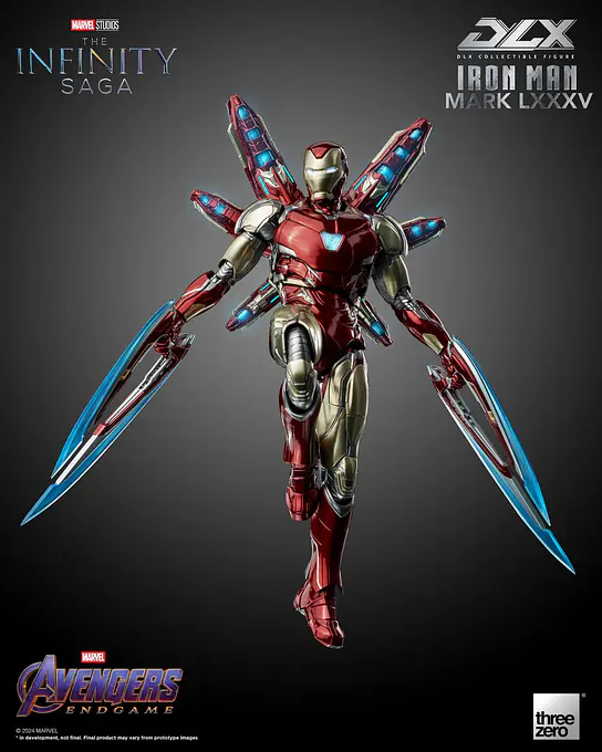 Iron Man Mark 85 with Claw Blasters and blue shooting effects